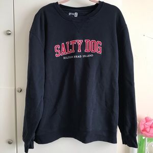 Navy blue salty dog crew neck